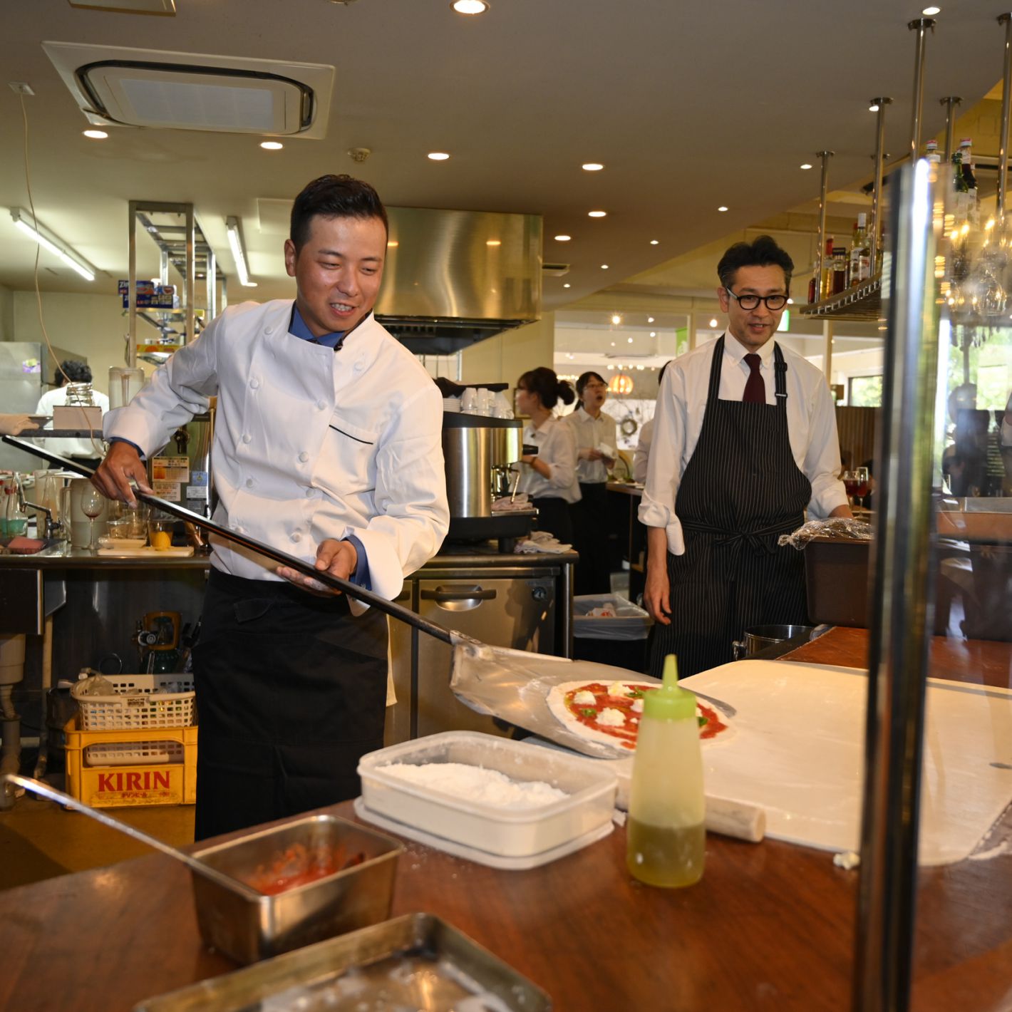 新郎がピザ職人に!!