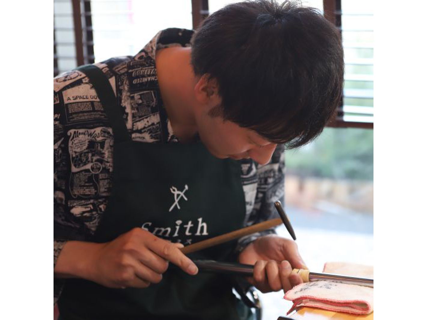 槌目加工・確認中(*^^*)