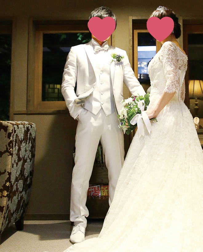 送料無料‼️本物白タキシード結婚式ウエディング新郎しろ衣装3点スーツ